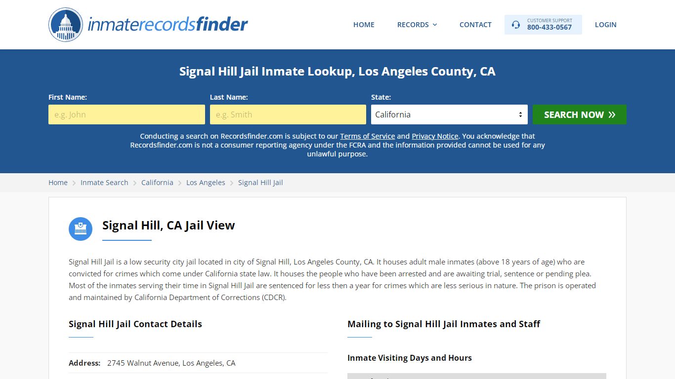 Signal Hill Jail Roster & Inmate Search, Los Angeles ...